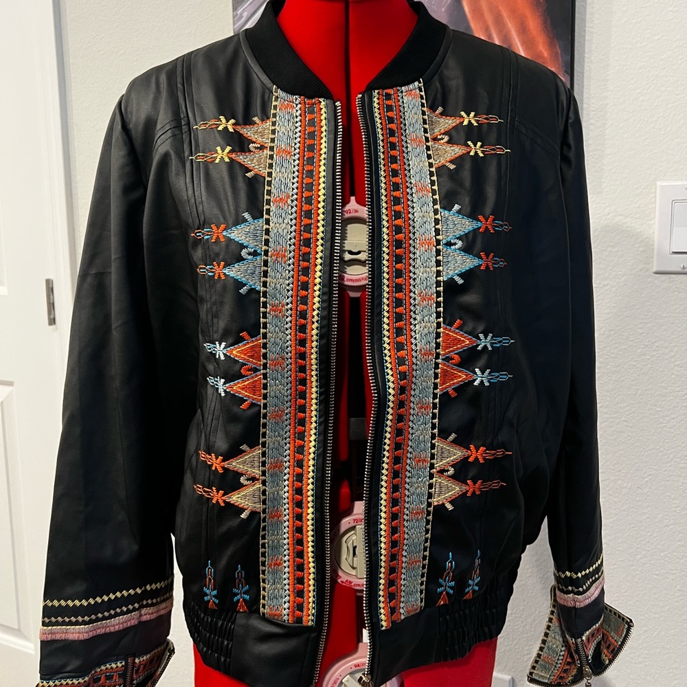 ANGIE Faux Leather Jacket